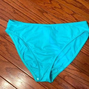 LA BLANCA bikini bottom 12 high rise aqua BLUE green EXCELLENT